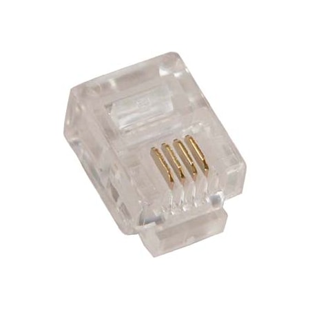 Bestlink Netware RJ11 (6P4C) Plug for Stranded Flat Wire, 100pk 170301